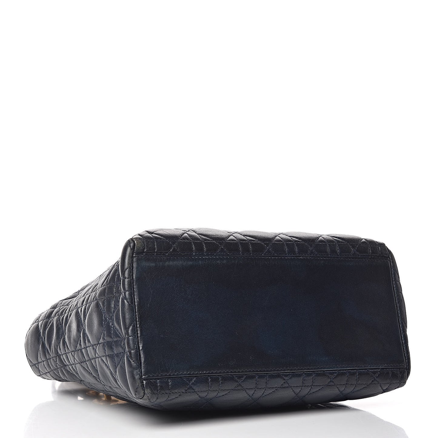 Lambskin Cannage Medium Lady Dior Indigo Blue