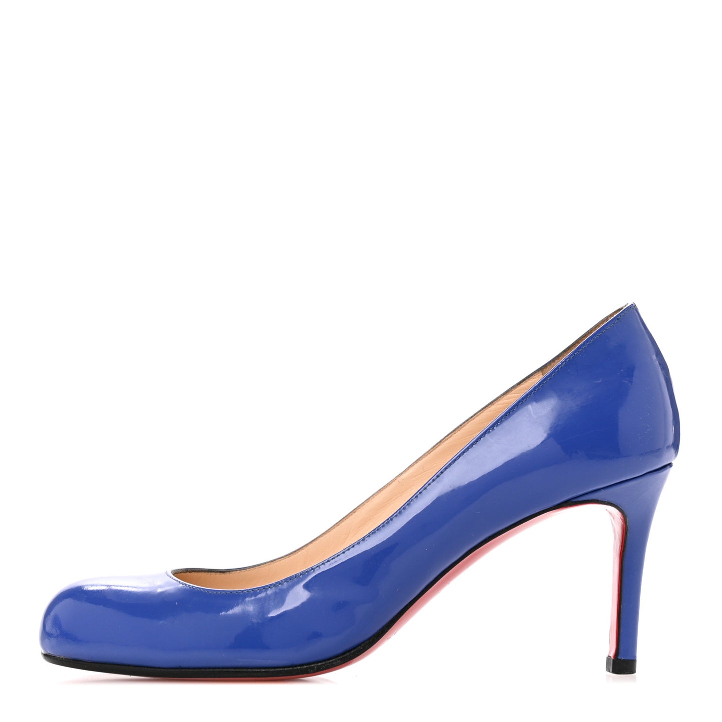 Shiny Nappa Simple 85 Pumps 35 Blue