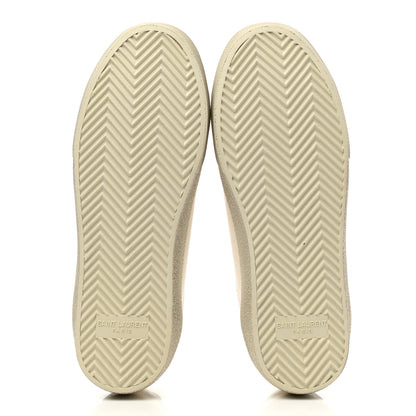 Saint Laurent Distressed Canvas Court Classic Sneakers 36 Panna 5 of 8
