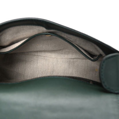 Gucci Monogram Calfskin Medium Lady Web Shoulder Bag Beige Green 5 of 10