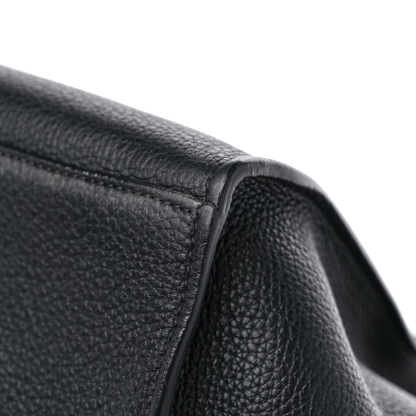 Supple Grained Calfskin Small Big Bag Black