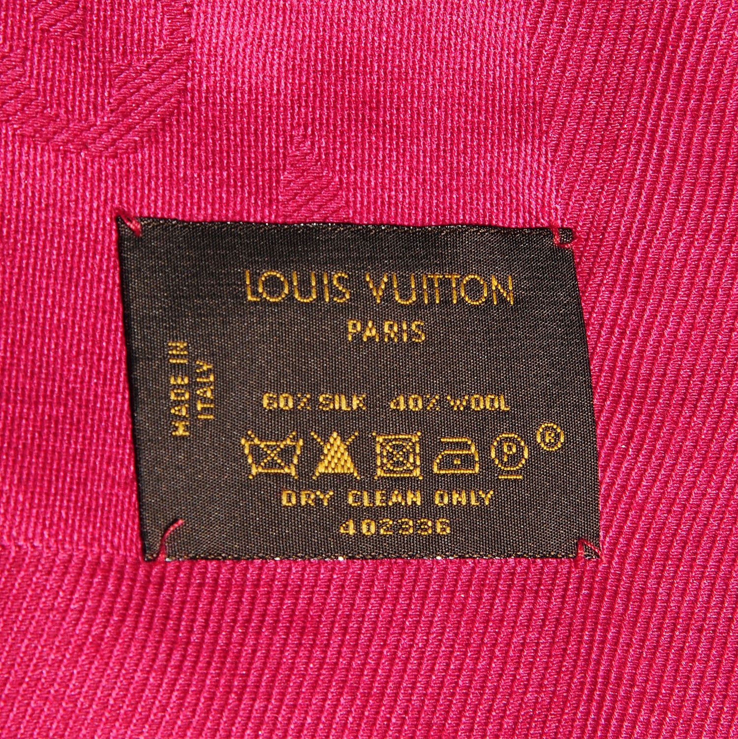 Louis Vuitton Silk Wool Monogram Shawl Pomme D'Amour 4 of 5