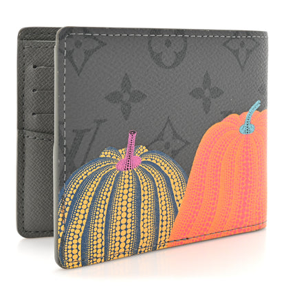 Louis Vuitton LV X YK Monogram Eclipse Reverse Pumpkin Slender Wallet Multicolor 3 of 9