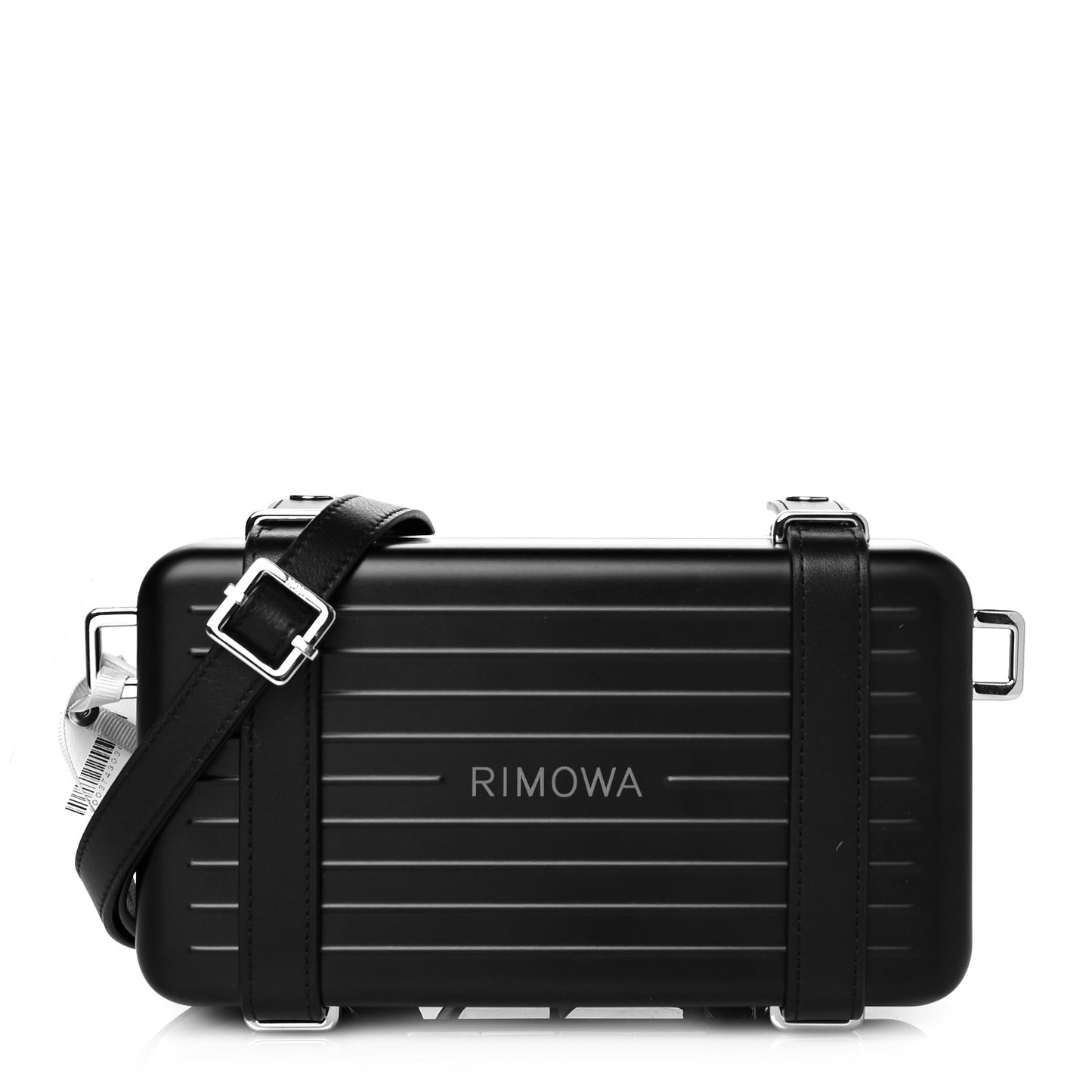 X RIMOWA Aluminum Personal Clutch On Strap Black