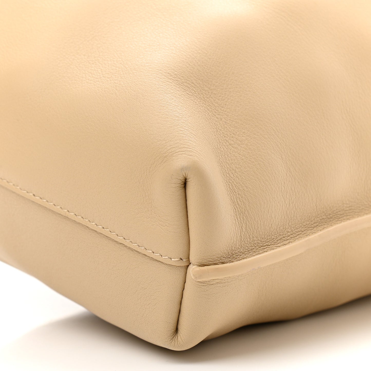 Smooth Calfskin Small Suzanne Hobo Ivory Natural