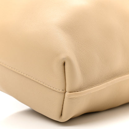 Saint Laurent Smooth Calfskin Small Suzanne Hobo Ivory Natural 12 of 13