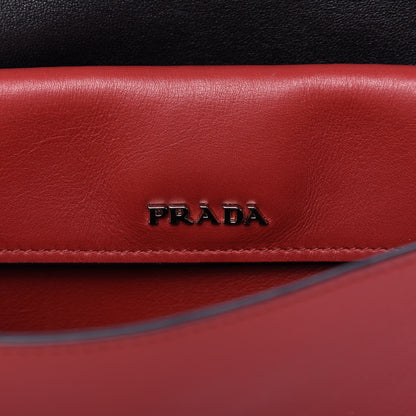 Prada Lux Calf Flap Crossbody Fuoco 10 of 13