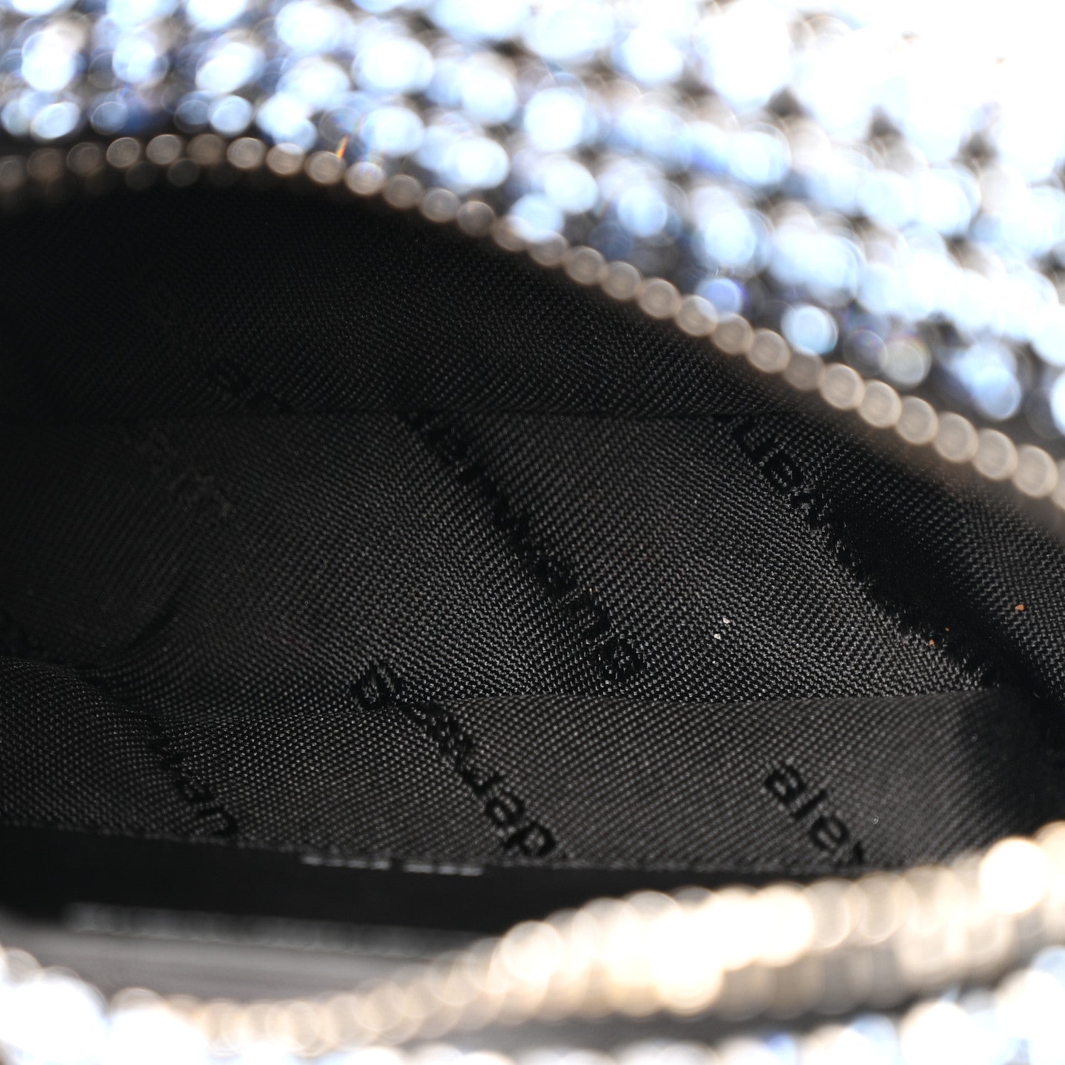 Alexander Wang Mesh Crystal Rhinestone Mini Heiress Pouch Baby Blue 5 of 11