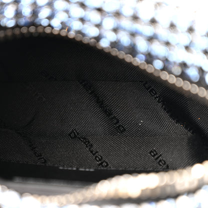 Alexander Wang Mesh Crystal Rhinestone Mini Heiress Pouch Baby Blue 5 of 11