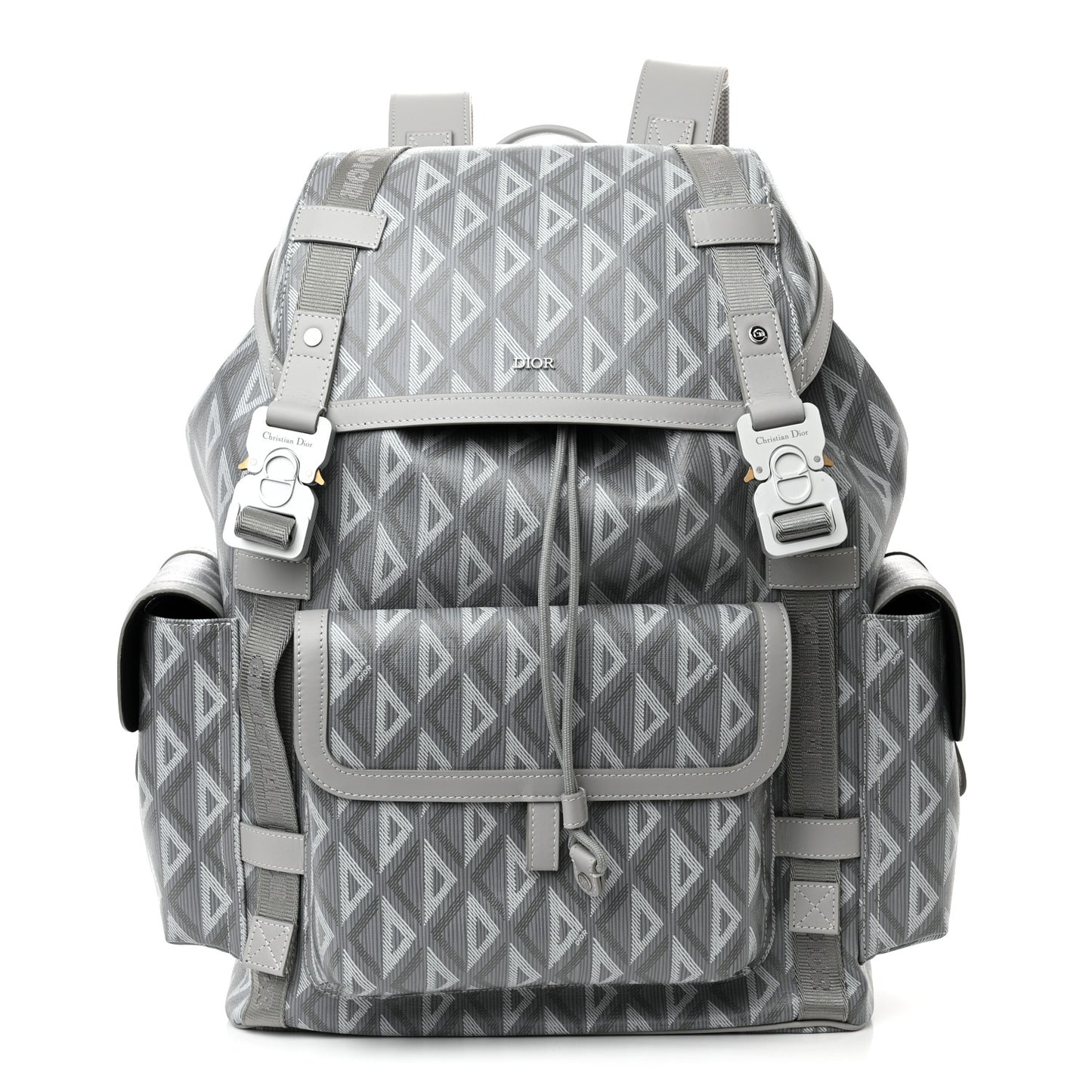 Coated Canvas CD Diamond Large Hit The Road Backpack Gray