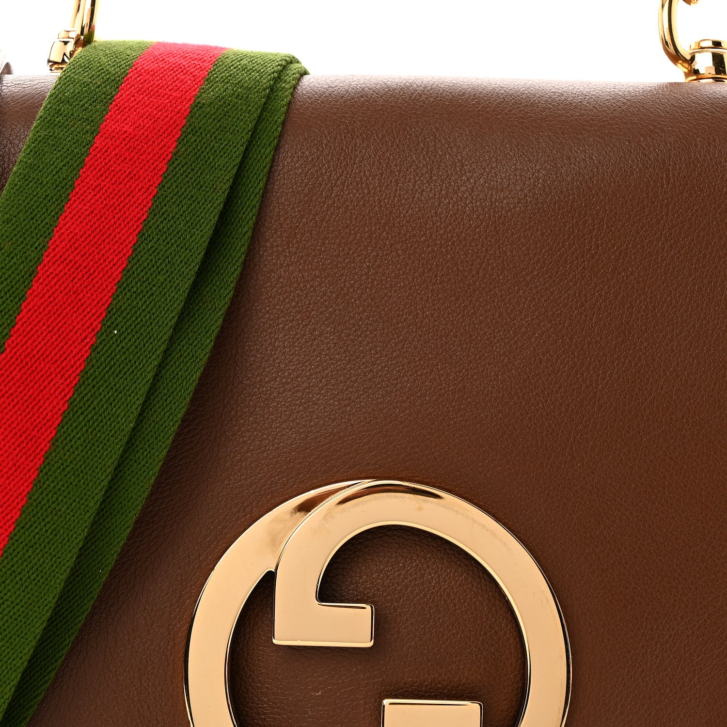 Gucci Roxy Calfskin Web Medium Blondie Shoulder Flap Bag Cuir 8 of 11