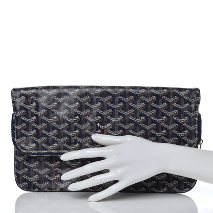Goyard Goyardine Sainte Marie Soft Clutch Navy 2 of 8