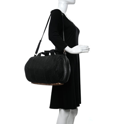 Alexander Wang Pebbled Lambskin Rockie Black Rose Gold Hardware 2 of 11