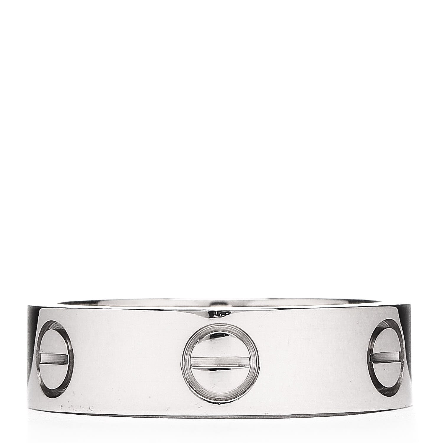 Cartier 18K White Gold 5.5mm LOVE Ring 55 7.25 1 of 5