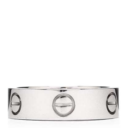Cartier 18K White Gold 5.5mm LOVE Ring 55 7.25 1 of 5
