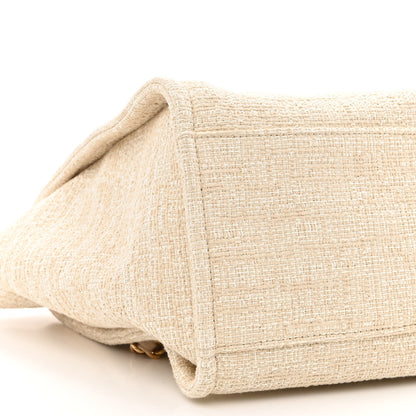 Chanel Canvas Medium Deauville Tote Light Beige 9 of 10