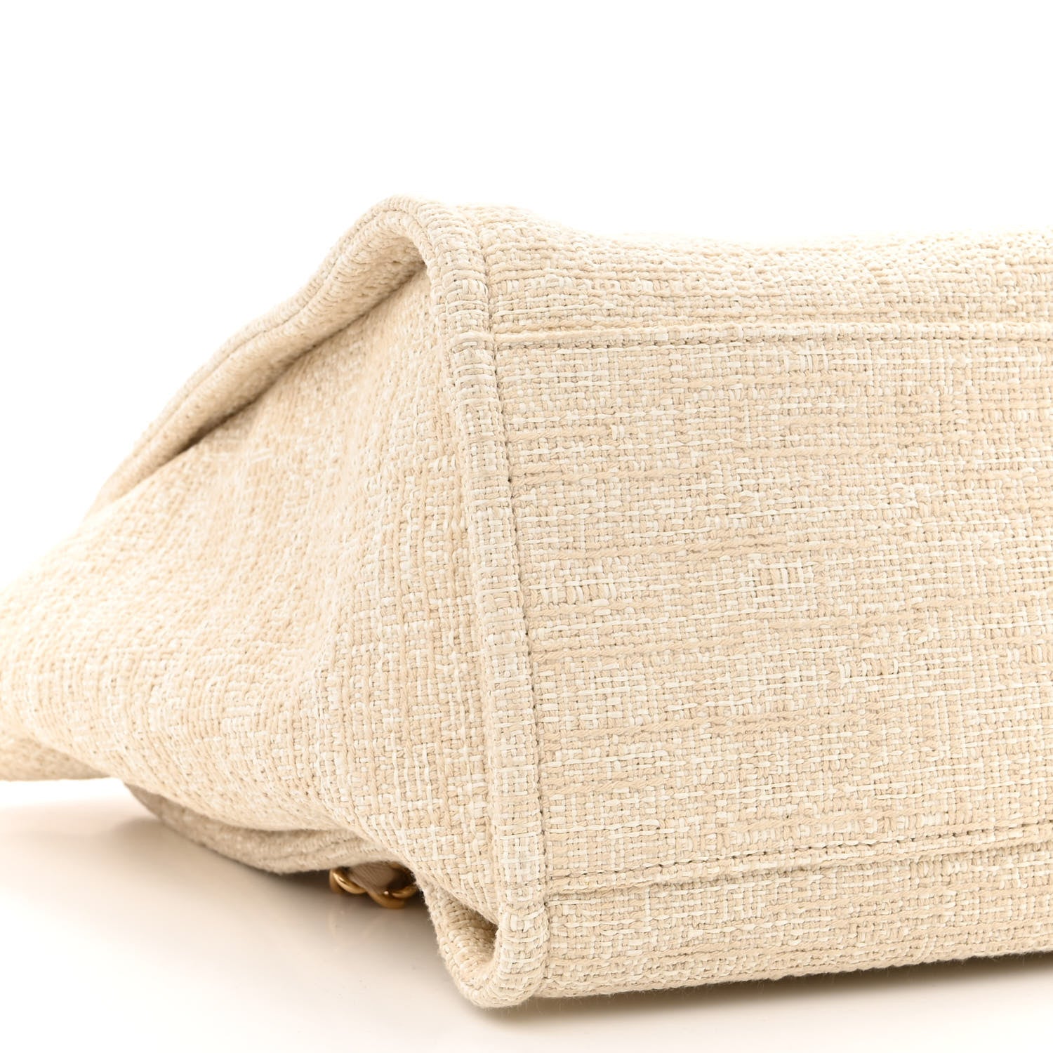 Chanel Canvas Medium Deauville Tote Light Beige 9 of 10