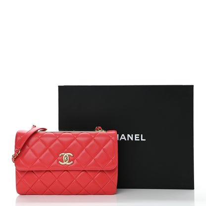 Chanel Lambskin Quilted Medium Trendy CC Flap Red 10 of 10