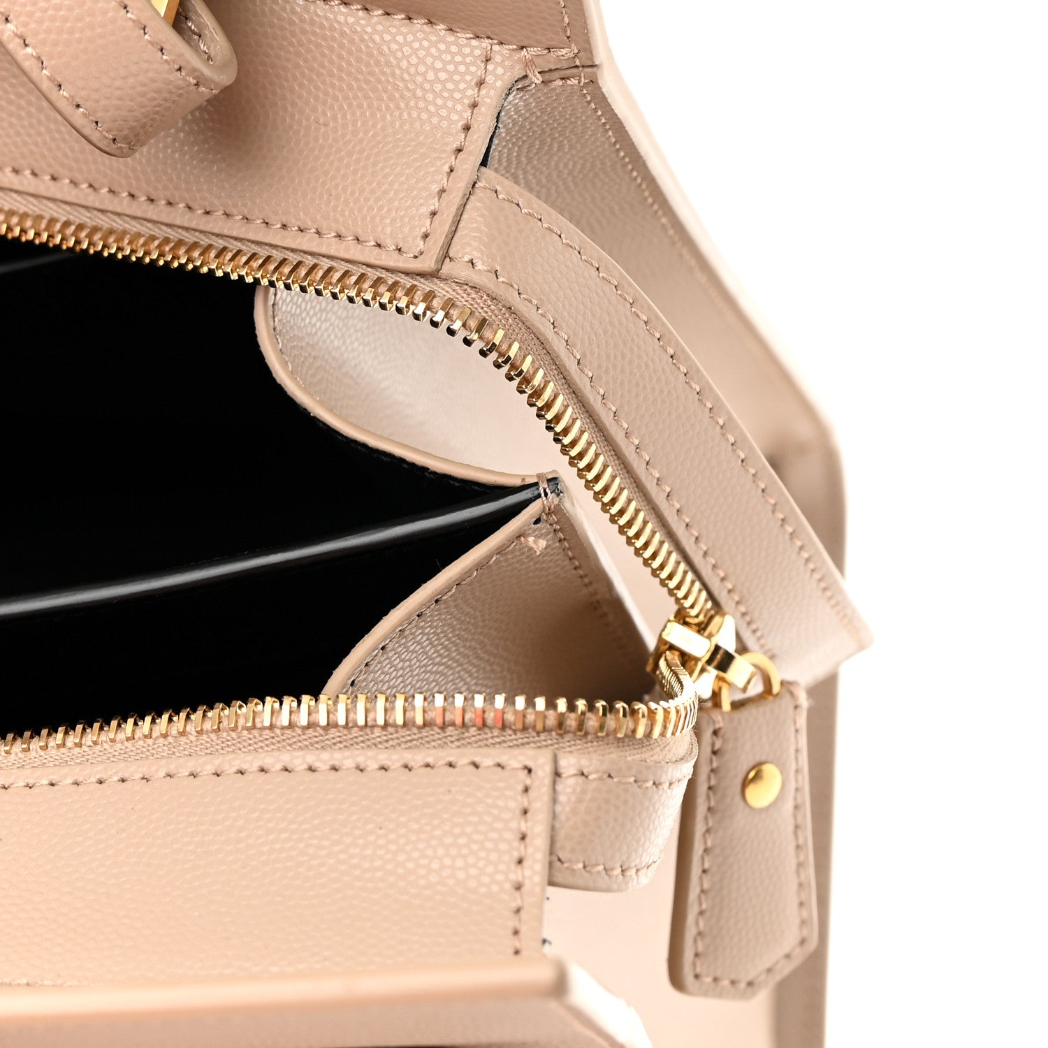 Saint Laurent Grain De Poudre Medium Uptown Tote Dark Beige 11 of 13