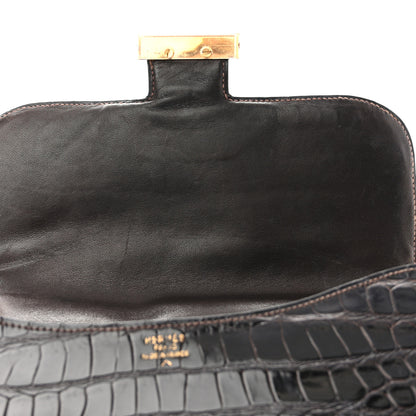 Hermes Shiny Niloticus Crocodile Constance 24 Havane 13 of 15