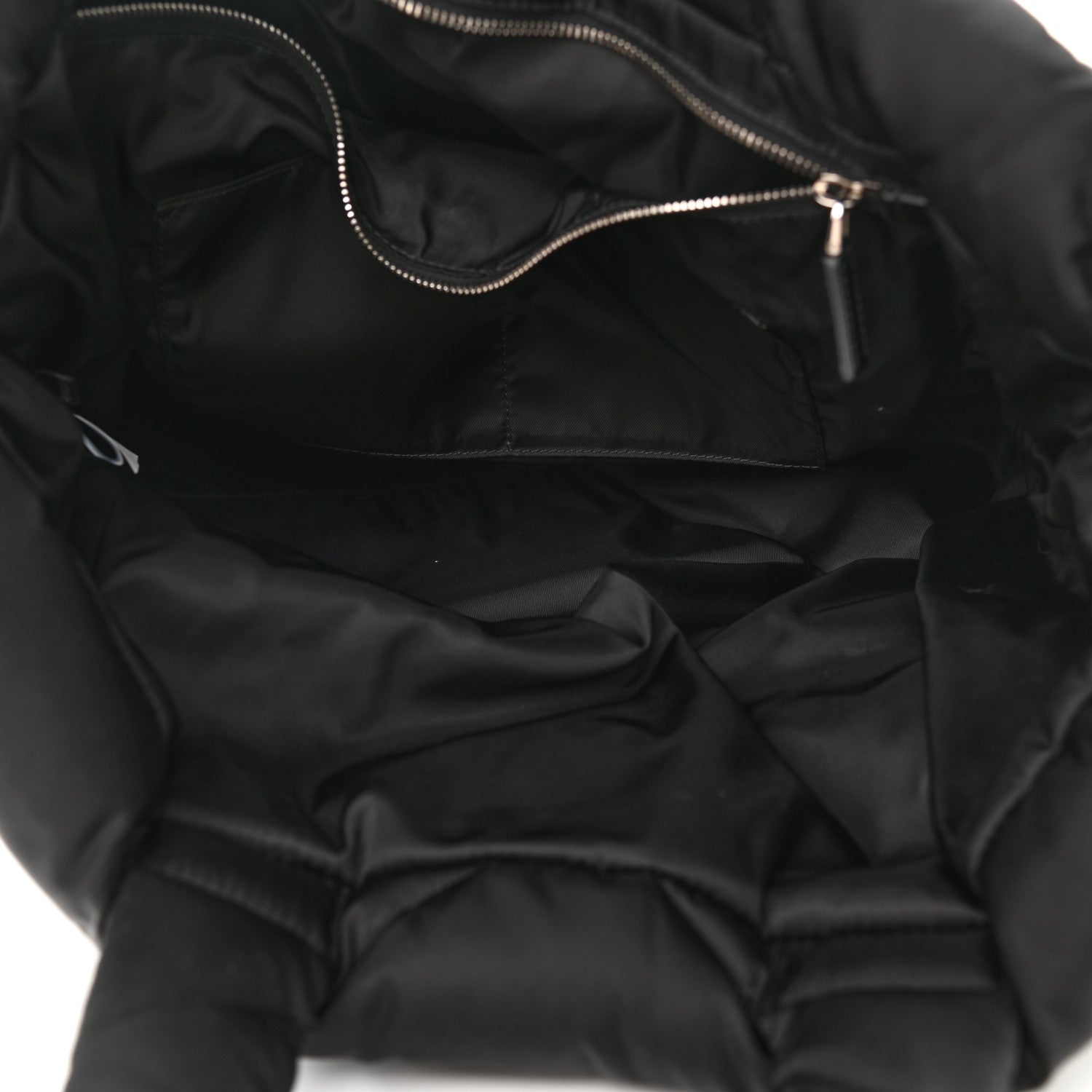 Prada Re-Nylon Triangle Padded Tote Bag Black 5 of 11