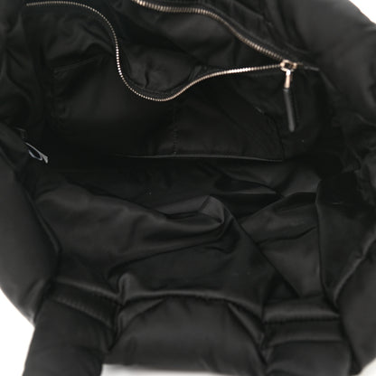 Prada Re-Nylon Triangle Padded Tote Bag Black 5 of 11