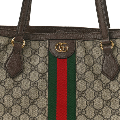 Gucci GG Supreme Monogram Medium Ophidia Shopping Tote Brown 7 of 10
