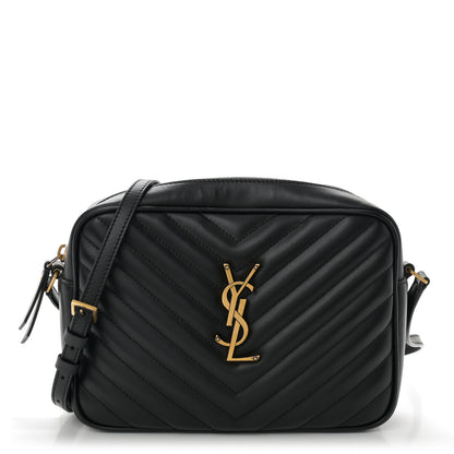Saint Laurent Calfskin Matelasse Monogram Lou Camera Bag Black 1 of 12