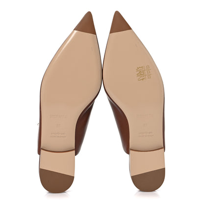 Hermes Nappa Lovely Slingback Flats 36 Gold 6 of 9