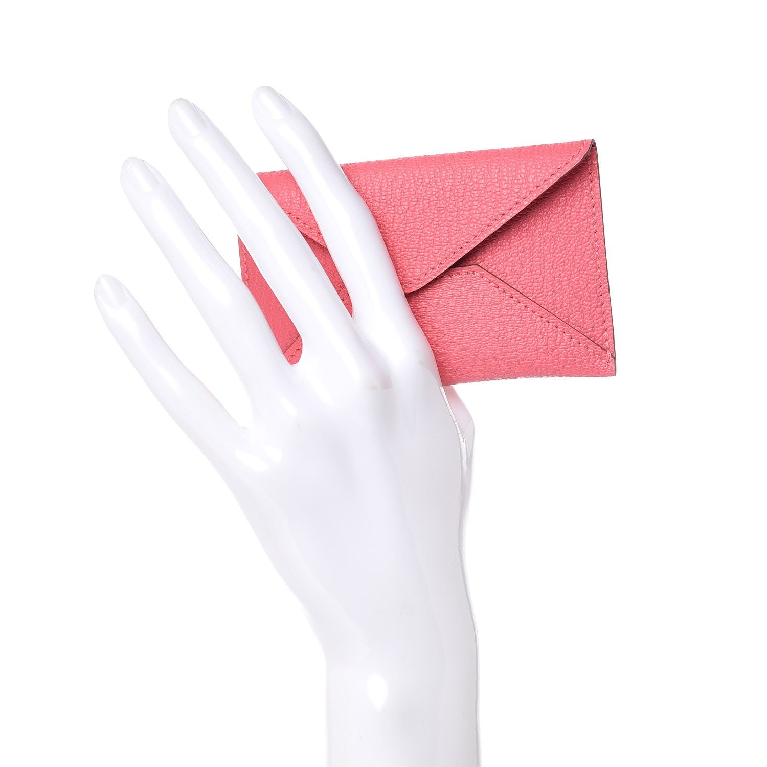 Hermes Chevre Mysore Small Envelope Clutch Rose Lipstick 2 of 8