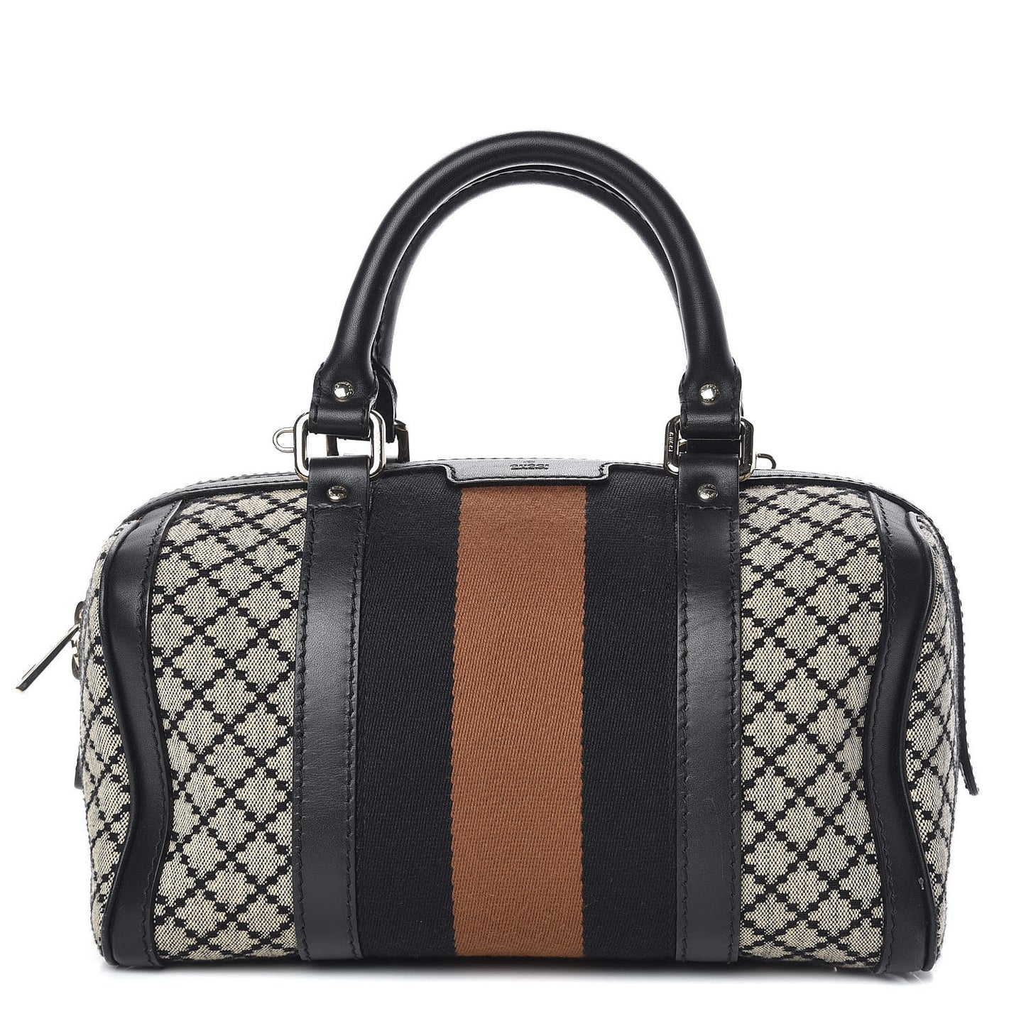 Diamante Vintage Web Small Boston Black
