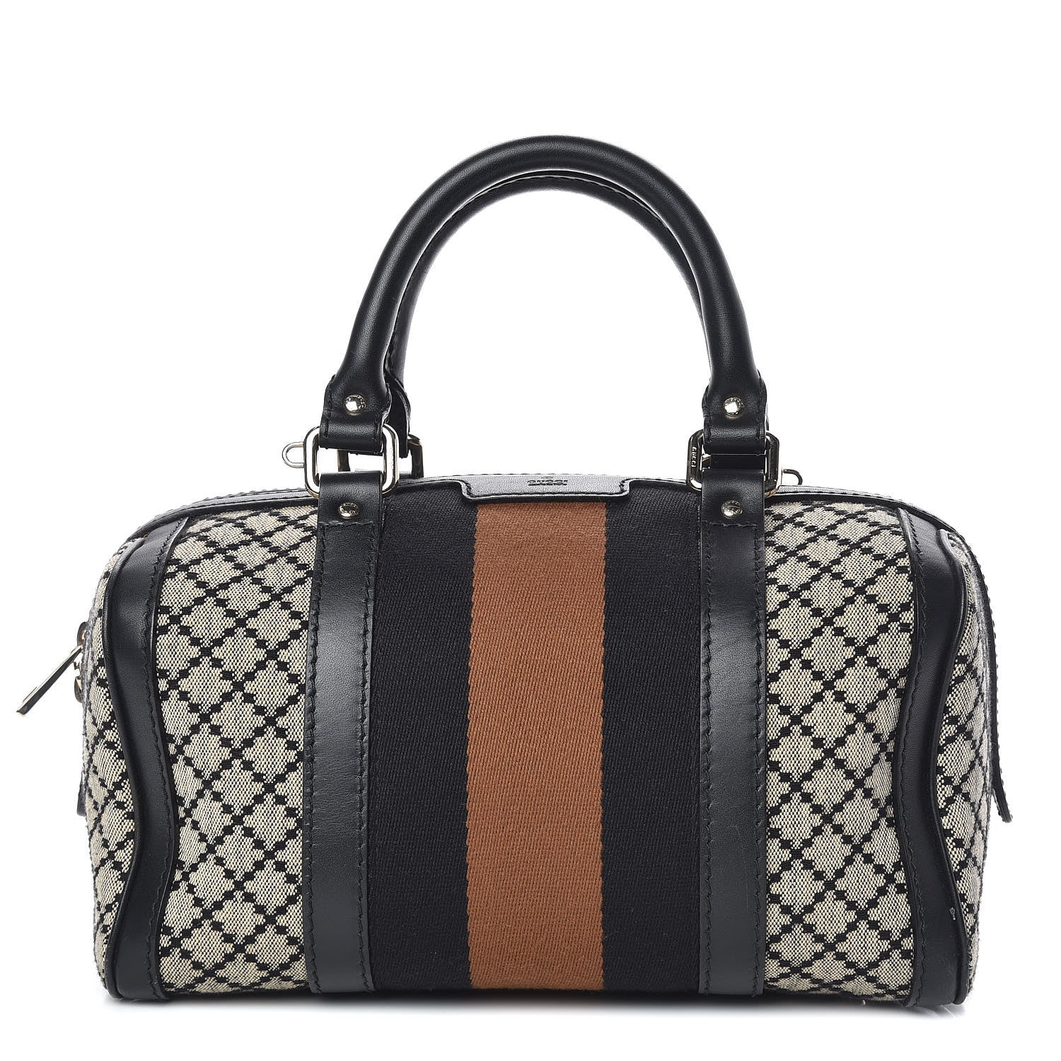 Gucci Diamante Vintage Web Small Boston Black 1 of 13