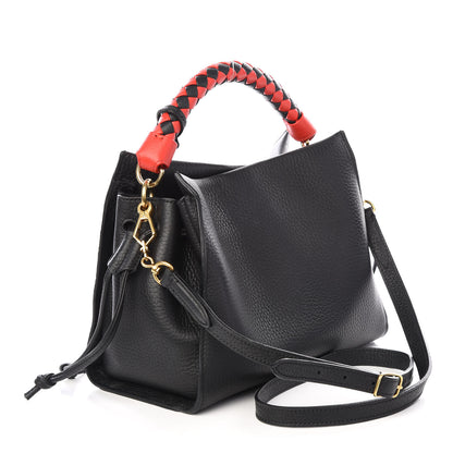 Mulberry Heavy Grain Small Iris Tote Black Red 2 of 10
