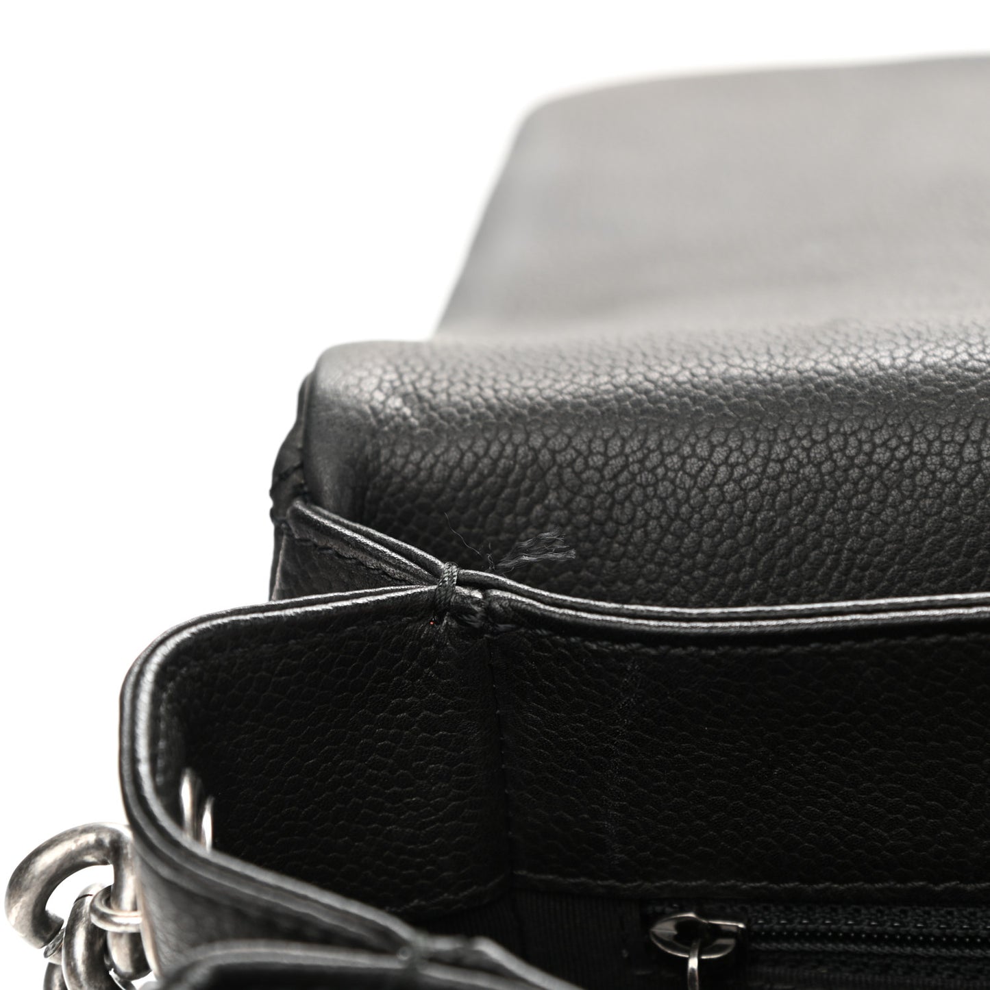 Caviar Quilted Medium Rock In Rome Single Flap Black