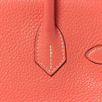 Hermes Taurillon Clemence Birkin 30 Crevette 7 of 39