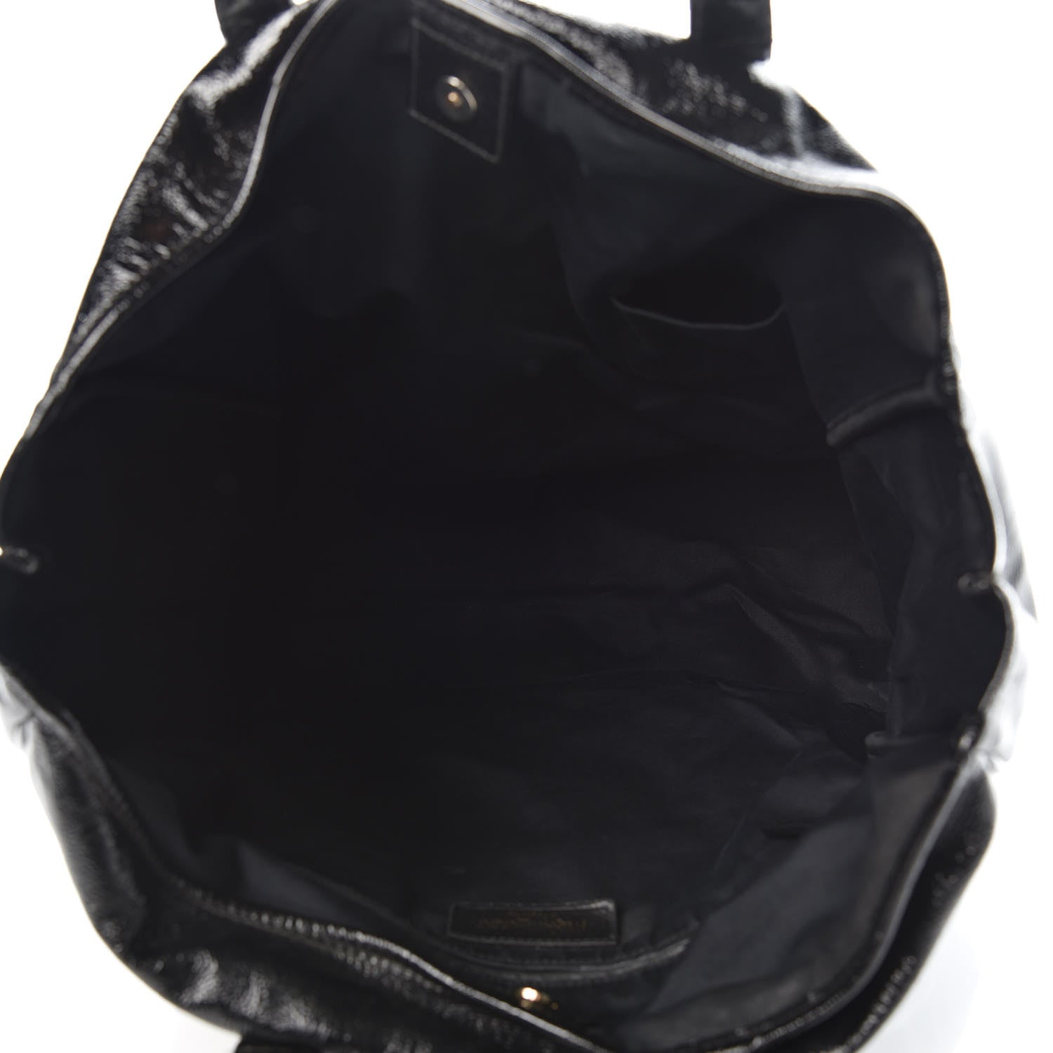 Saint Laurent Textured Patent Large Y-Mail Tote Black 5 of 13