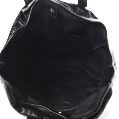 Saint Laurent Textured Patent Large Y-Mail Tote Black 5 of 13