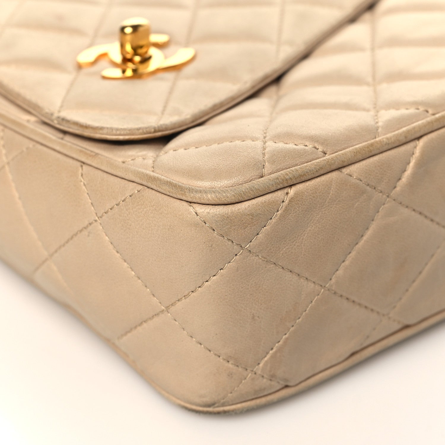Chanel Lambskin Quilted Tassel Flap Camera Case Beige 8 of 15