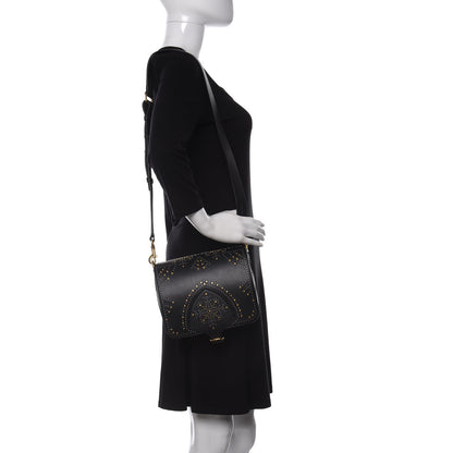 Burberry Calfskin Studded Square Satchel Black 2 of 10