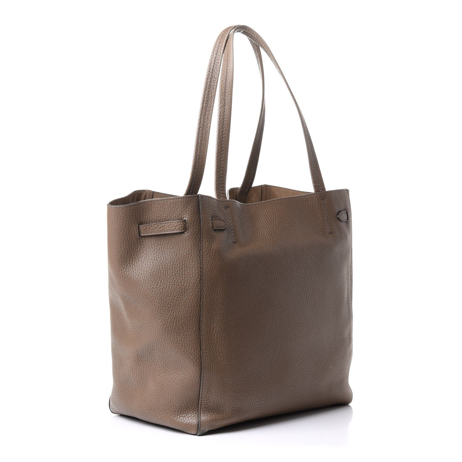 Celine Soft Grained Calfskin Small Belt Cabas Phantom Taupe 3 of 13