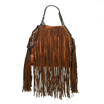 Stella McCartney Eco Suede Mini Fringe Falabella Tote Tan 1 of 14