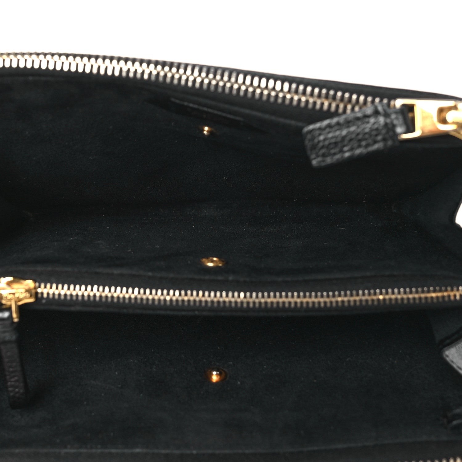Tom Ford Pebbled Calfskin Triple Zip Crossbody Bag Black 5 of 9