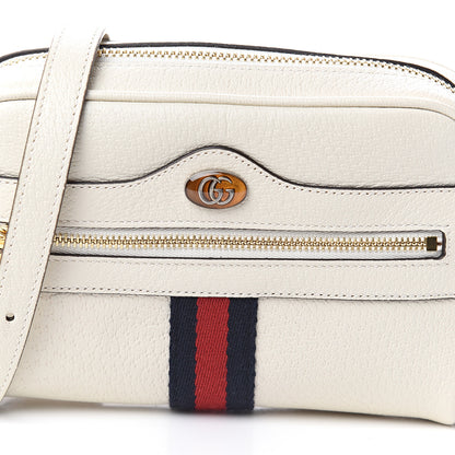 Gucci Textured Dollar Calfskin Web Mini Ophidia Shoulder Bag Mystic White 6 of 8