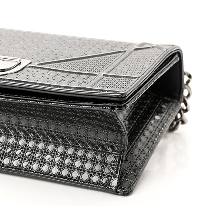 Christian Dior Metallic Patent Micro-Cannage Small Diorama Flap Bag Onyx Black 10 of 10