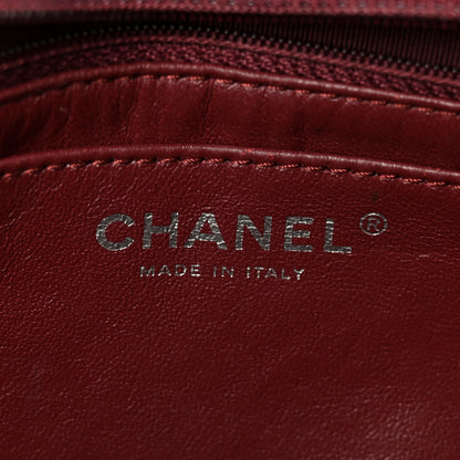 Chanel Crinkled Patent Quilted Jumbo Single Flap Burgundy 6 of 11