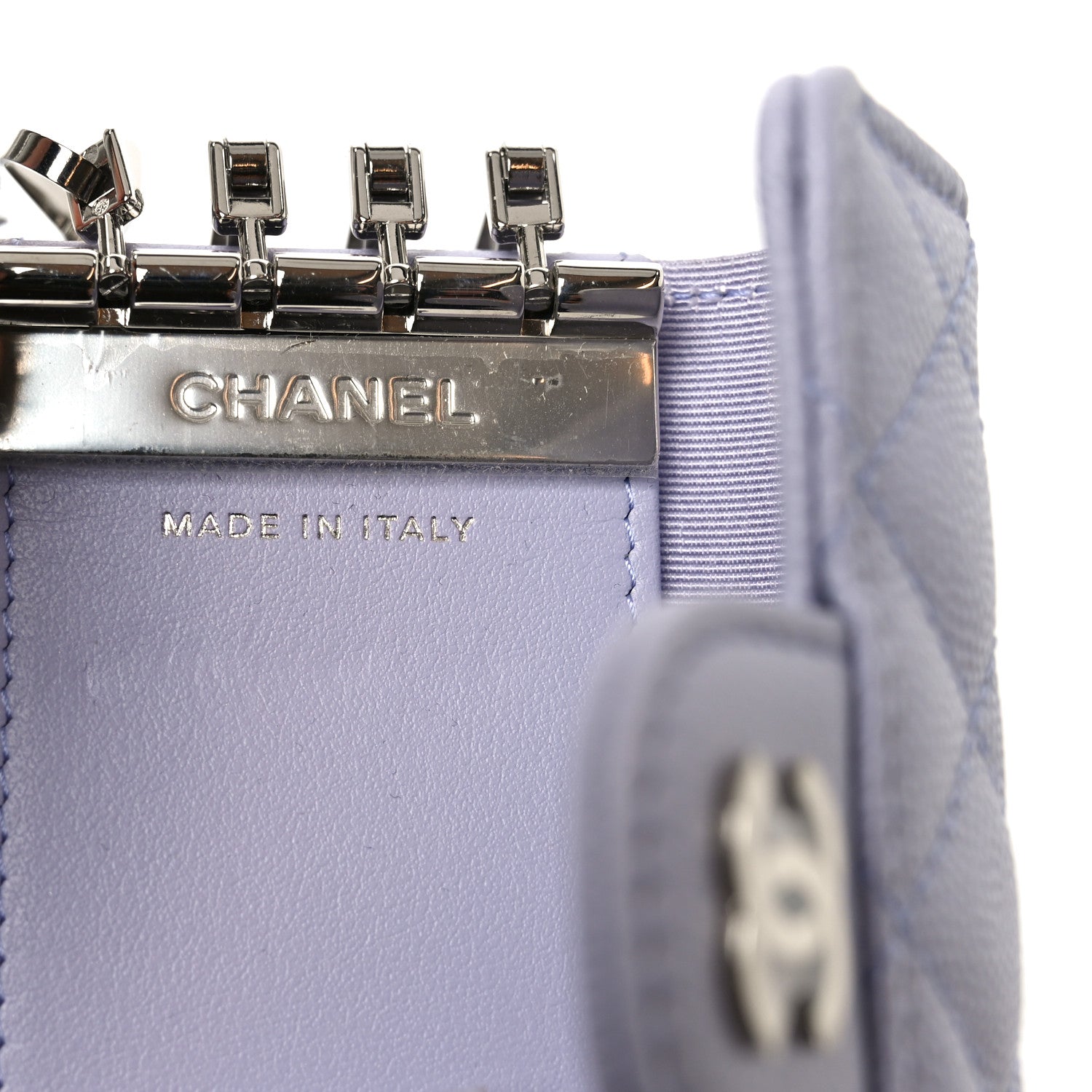 Chanel Caviar Quilted Classic 4 Key Holder Wallet Light Purple 7 of 9
