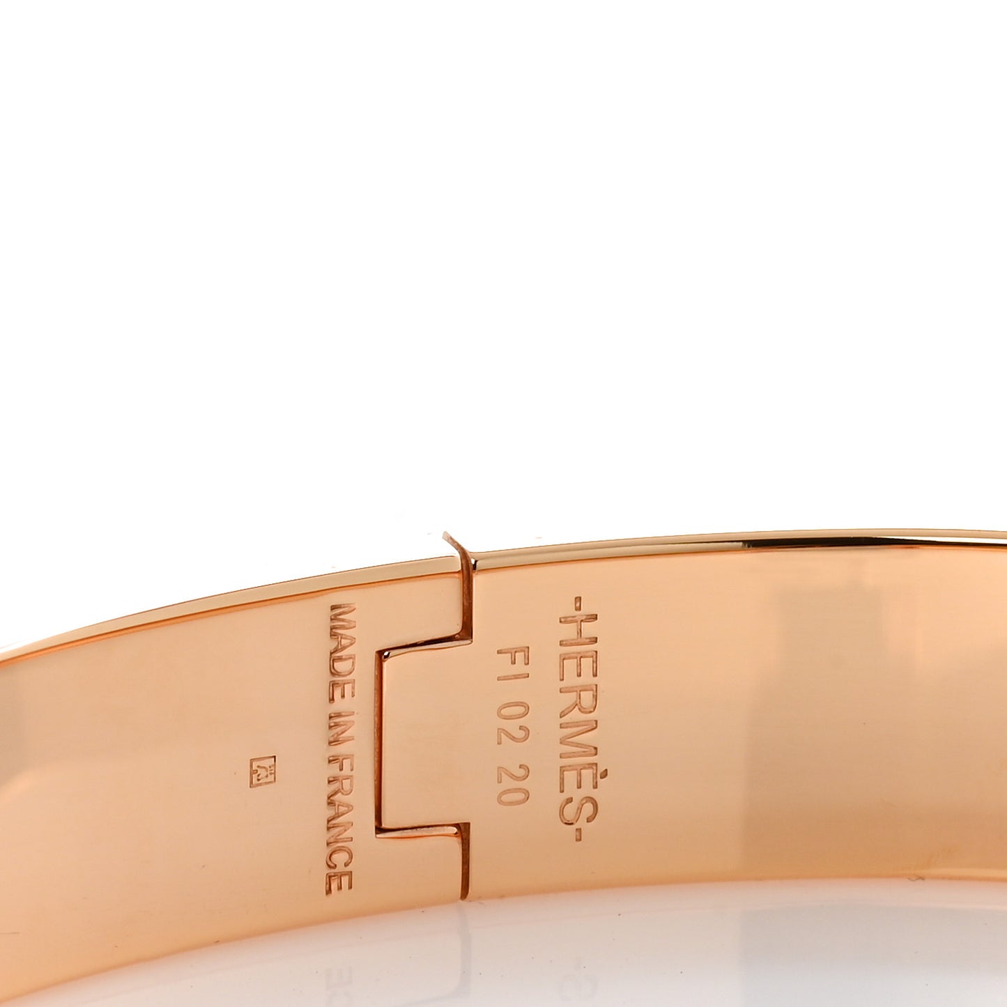 Enamel Narrow Clic Clac H Bracelet GM Rose Dragee