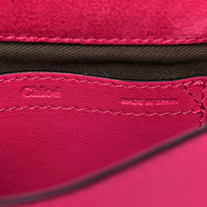 Chloe Suede Calfskin Braided Mini Marcie Round Crossbody Bag Fuchsia Rose 5 of 9