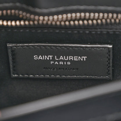 Saint Laurent Calfskin Y Quilted Monogram Toy Loulou Crossbody Bag Black 6 of 11