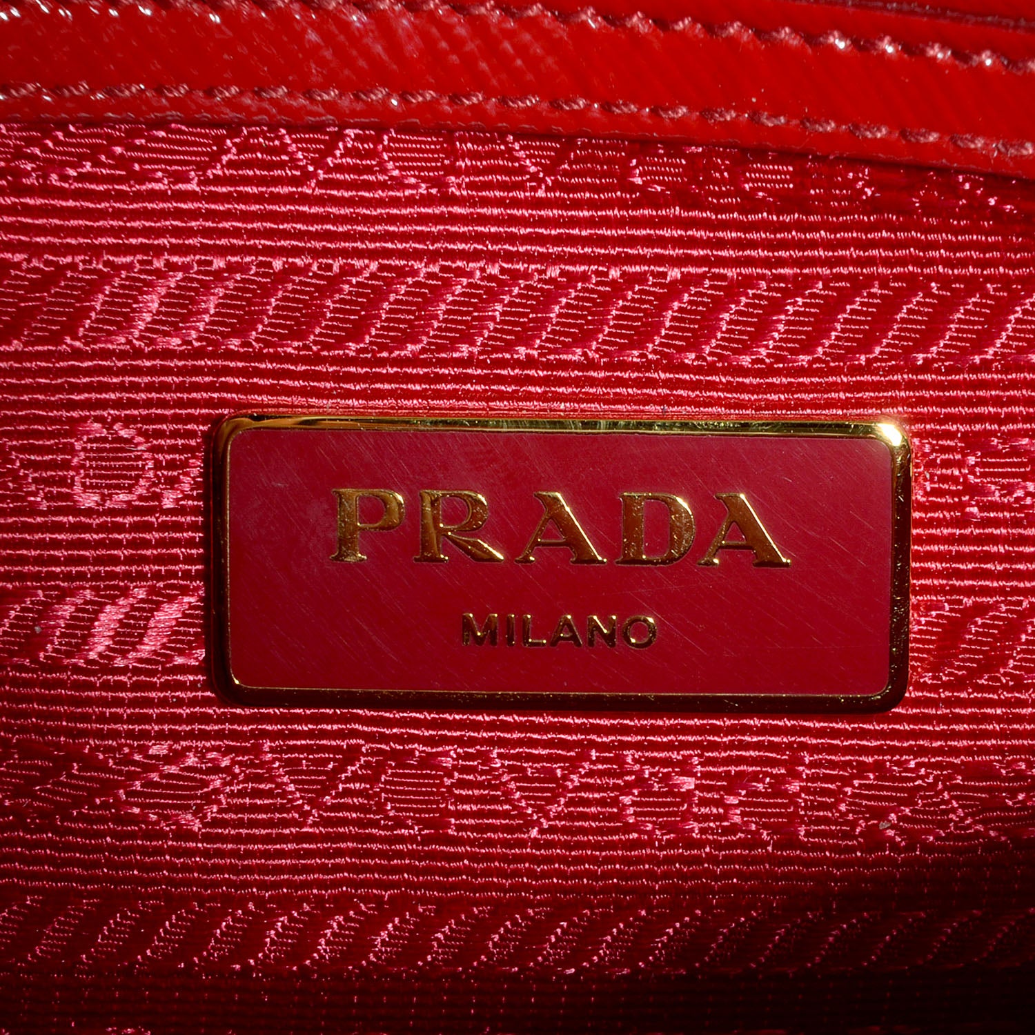 Prada Saffiano Vernice Mini Promenade Tote Rosso 7 of 9